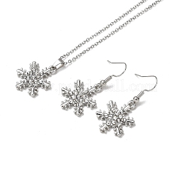 Alloy Rhinestone Dangle Earrings & Pendant Necklaces Sets&nbsp;FS-WG1CFD3-02