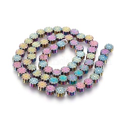 Electroplated Non-magnetic Synthetic Hematite Bead Strand&nbsp;G-E498-04F