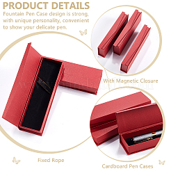 Rectangle Cardboard Pen Storage Boxes with Magnetic Flap Lid&nbsp;CON-WH0094-39
