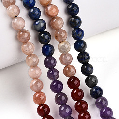Natural Seven Chakra Stone Beads Strands&nbsp;G-T140-6mm-13A