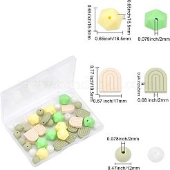 6 Style Food Grade Eco-Friendly Silicone Beads&nbsp;SIL-CA0001-39