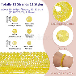 11 Strands 11 Styles Electroplate Glass Beads Strands&nbsp;EGLA-TA0003-04