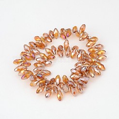 Electroplate Glass Beads Strands&nbsp;X-EGLA-J068-AB07