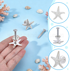 12 Bags Starfish Alloy Drawer Pull Handle&nbsp;AJEW-WR0003-49