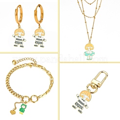 15Pcs 3 Styles Alloy Enamel Pendants&nbsp;ENAM-CJ0004-54