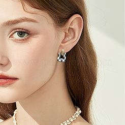 4 Pairs 2 Colors Alloy Enamel Dangle Stud Earrings&nbsp;EJEW-GO0003-28