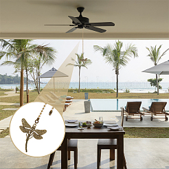 6Pcs 6 Style Insect Theme Tibetan Style Alloy Ceiling Fan Pull Chain Extenders&nbsp;PALLOY-AB00232