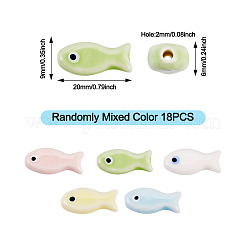 18Pcs Handmade Porcelain Ceramic Beads&nbsp;PORC-TADJ0001-03