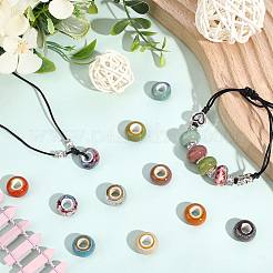 40Pcs 10 Colors Handmade Porcelain Beads&nbsp;PORC-PA0001-34