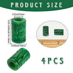 4Pcs Natural Myanmar Jade/Burmese Jade European Beads&nbsp;G-PA0001-31