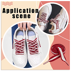 12Pairs Polycotton & Plastic Wheat Shoelaces&nbsp;FIND-FG0005-24A