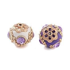 Alloy with Glass with Iron Handmade Indonesia Beads&nbsp;FIND-Q106-49