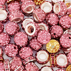 120Pcs 4 Styles Pave Disco Ball Beads&nbsp;RB-TA0001-16