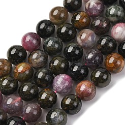 Natural Multicolor Tourmaline Beads Strands&nbsp;G-K402-A01-10mm