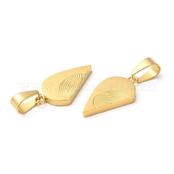 PVD Vacuum Plating 304 Stainless Steel Split Pendants&nbsp;STAS-E195-04G