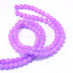 Baking Paint Imitation Jade Glass Round Bead Strands&nbsp;X-DGLA-Q021-10mm-44