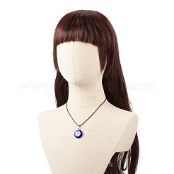 3Pcs 3 Size Lampwork Evil Eye Pendant Necklaces Set with Waxed Cords for Women&nbsp;NJEW-JN03954