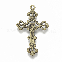 Tibetan Style Alloy Pendants with Jump Rings&nbsp;TIBEP-R346-22AB-NR