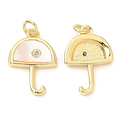 Rack Plating Brass Micro Pave Cubic Zirconia Pendants&nbsp;KK-A185-23G