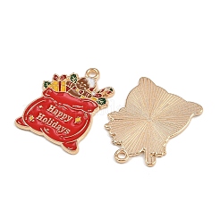 Christmas Theme Alloy Enamel Pendants&nbsp;ENAM-C031-01G-06