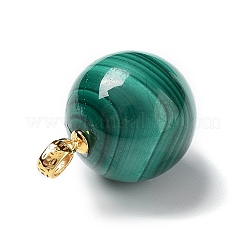 Natural Malachite Round Pendants&nbsp;G-P501-07G