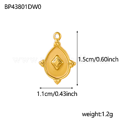 304 Stainless Steel Pendants&nbsp;STAS-OY002-93G