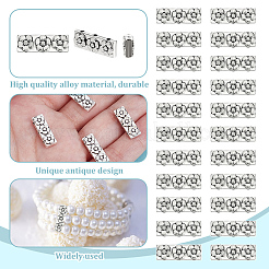 100Pcs Tibetan Style Alloy Multi-Strand Links&nbsp;FIND-GO0003-10AS