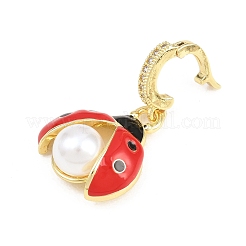 Brass Micro Pave Cubic Zirconia Pendants&nbsp;KK-H268-03G