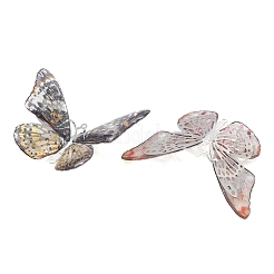 3Pcs 3 Styles 304 Stainless Steel Resin 3D Butterfly Links Connector Charms&nbsp;PALLOY-TA00421