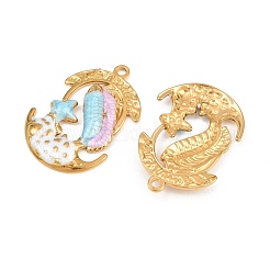 304 Stainless Steel Enamel Pendants&nbsp;STAS-A143-01F-G