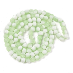 Frosted Crackle Glass Beads Strands&nbsp;GLAA-U001-6mm-M09