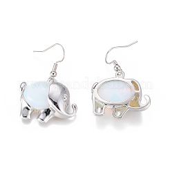 Natural & Synthetic Mixed Stone Dangle Earrings&nbsp;EJEW-K080-B