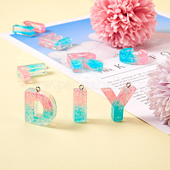 26Pcs 26 Style Transparent Epoxy Resin Pendants&nbsp;CRES-TA0001-13