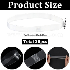 20Pcs Transparent Silicone Shoelace&nbsp;FIND-SP0005-27