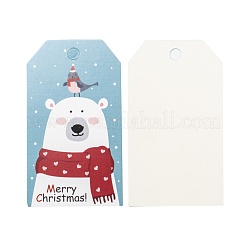 Rectangle Christmas Theme Kraft Paper Cord Display Cards&nbsp;CDIS-K003-02G