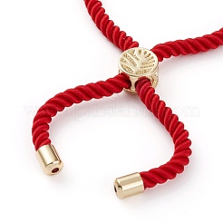 Adjustable Nylon Twisted Cord Slider Bracelets&nbsp;BJEW-JB05857