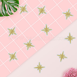 100Pcs Star Computerized Embroidery Cloth Self Adhesive Patches&nbsp;PATC-CY0001-37B
