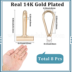 8Pcs Alloy Brooch Convert Pendant Hooks&nbsp;FIND-SC0019-06B-G