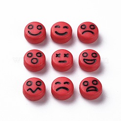 Opaque FireBrick Acrylic Beads&nbsp;MACR-N008-42-C02