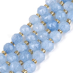 Ombre Effect Dyed Transparent Crackle Glass Beads Strands&nbsp;GLAA-Q111-8MM-01