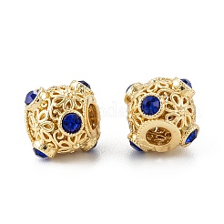 Brass Micro Pave Cubic Zirconia Beads&nbsp;ZIRC-P088-12G