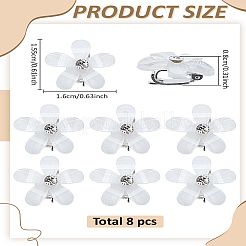 8Pcs Plastic Claw Hair Clips&nbsp;OHAR-LP0002-28
