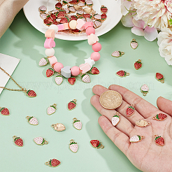 80Pcs 2 Colors Light Gold Plated Alloy Enamel Pendants&nbsp;ENAM-HY0001-49
