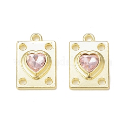 Rack Plating Alloy Glass Pendants&nbsp;PALLOY-P291-06G-02