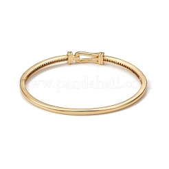 Rack Plating Brass Micro Pave Cubic Zirconia Bangles for Women&nbsp;BJEW-E071-31G