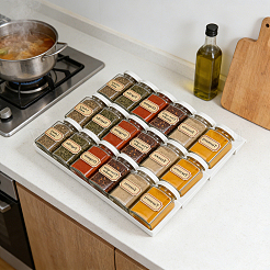 PP Plastic Desktop Seasoning Rack&nbsp;DJEW-WH0028-054B