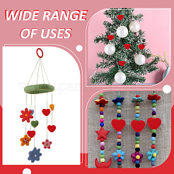 Heart Handmade Wool Felt Ornament Accessories&nbsp;AJEW-WH0348-575E