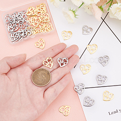 40Pcs 2 Colors 304 Stainless Steel Cabochons&nbsp;STAS-DC0001-20
