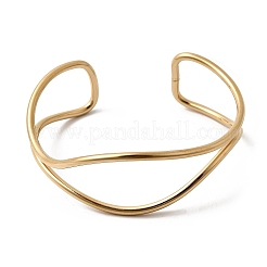 304 Stainless Steel Cuff Bangles for Women&nbsp;LS-BJEW-Z150-01G-02