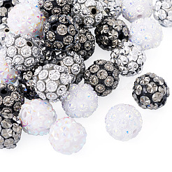 30Pcs 6 Colors Resin Rhinestone Beads&nbsp;RESI-TA0004-71